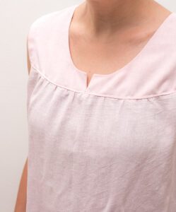 LaNanna Blouse aus rosafarbenem Leinen