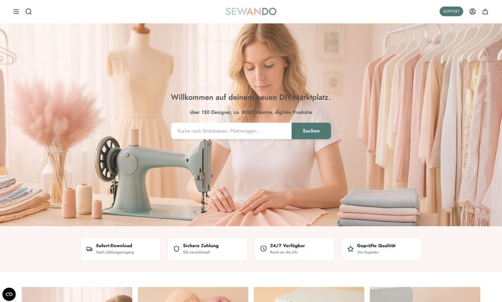 Die neue Plattform Sewando