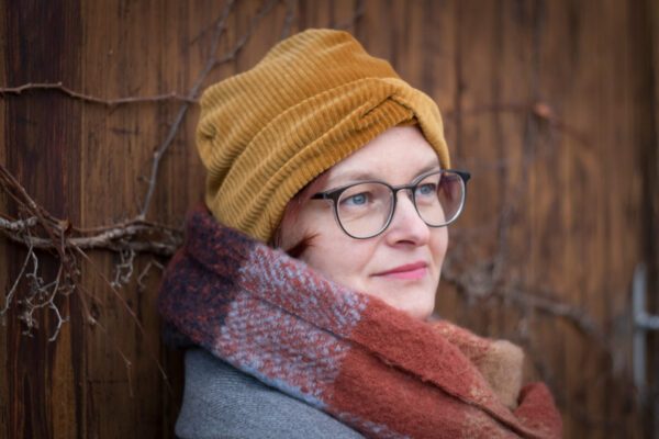 LaBandeau Beanie von pedilu, Boho-Mütze aus Cord-Jersey