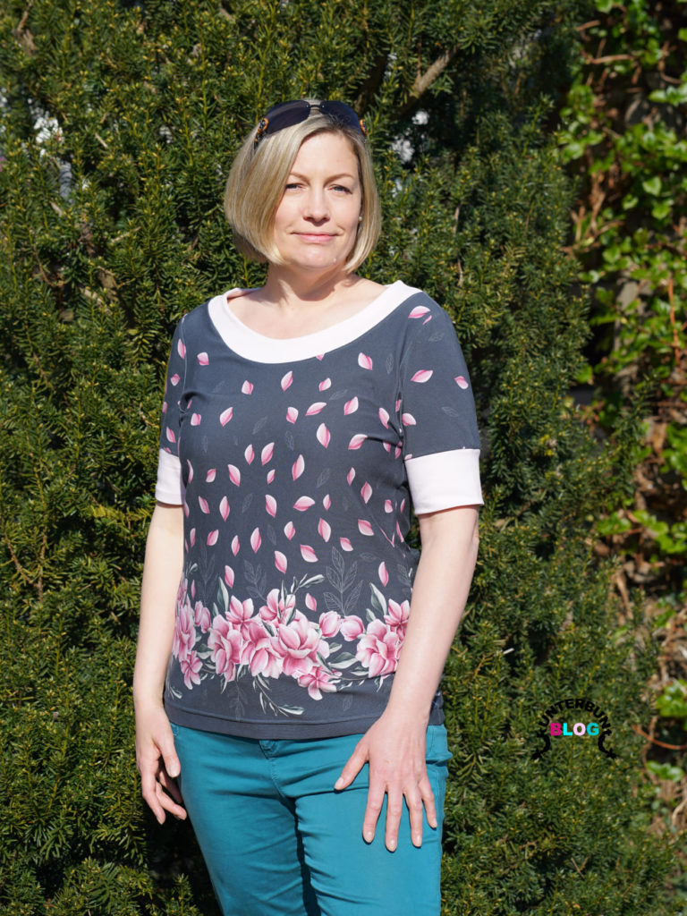 LaMarina Shirt von pedilu | Designbeispiel von Kunterbunt-Blog | Blumenshirt