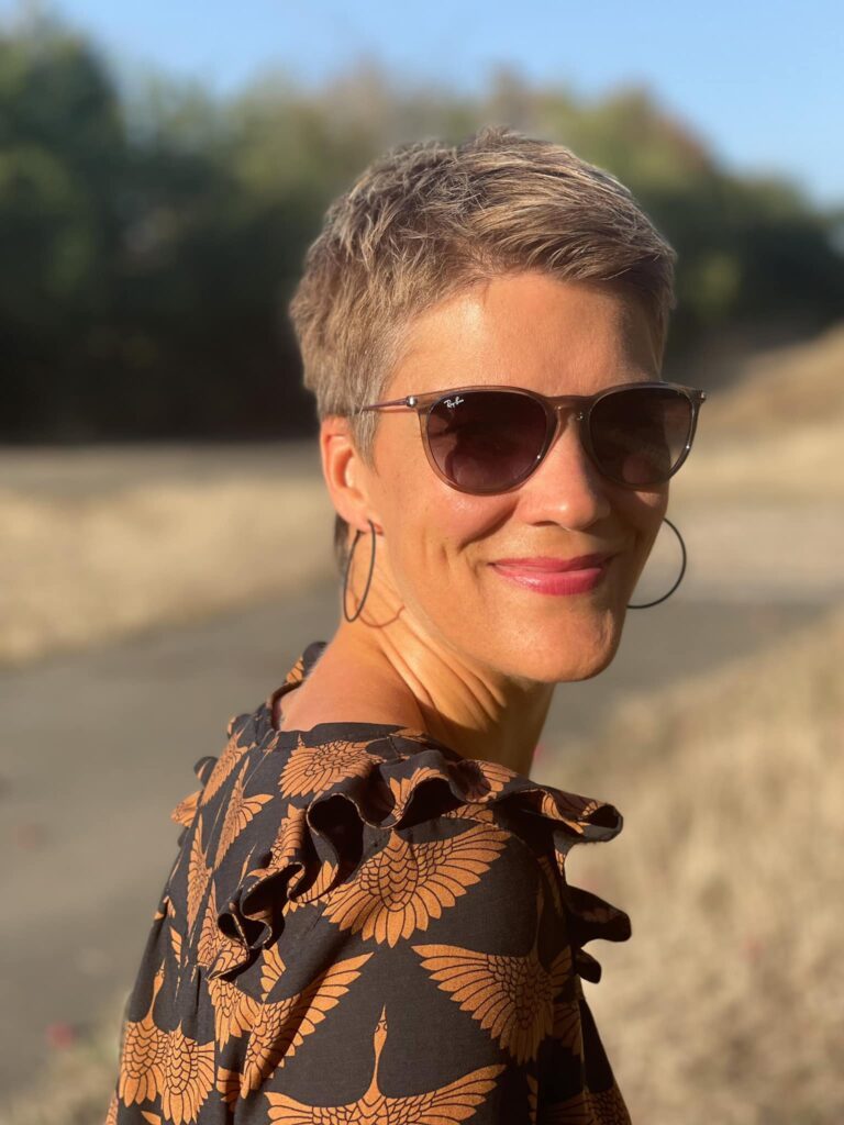 LaNanna Blouse in Cognac-Schwarz
