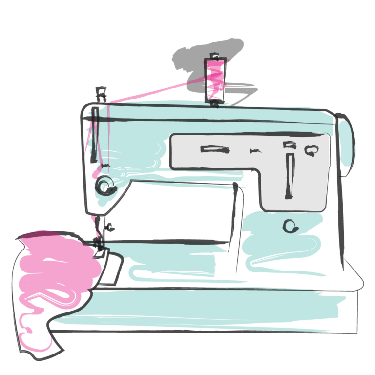 Illustration einer Nähmaschine von pedilu